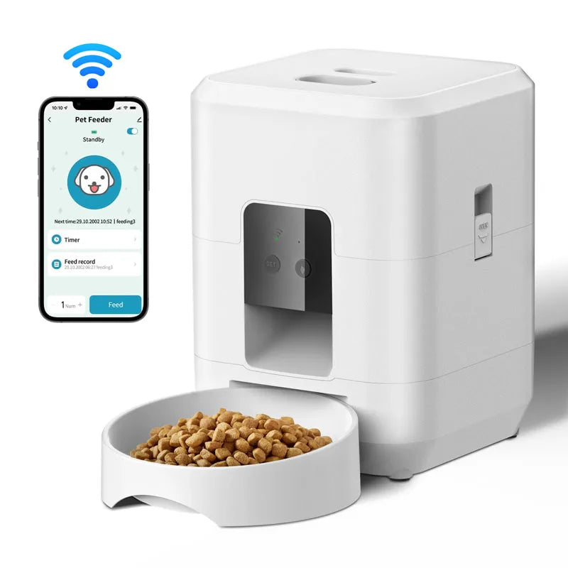 New Automatic Pet Feeder WiFi Version Automatic Cat Food Distributor Intelligently Controlled Pet Feeder Dog Feeder Pet Supplies