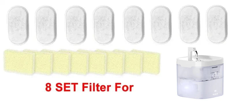 ROJECO Water Fountain Replaceable Filter Only for Transparent Cat Water Fountain for Cats Drinkers Pet Dog Water Purifier Filter