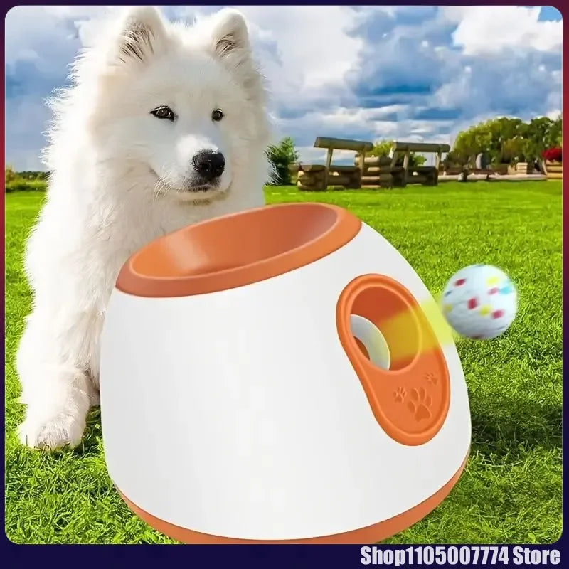 Automatic Dog Ball Launcher | Tennis Ball Thrower For Medium/Large Dogs | Interactive Fetch Toy With Smart Timer Function