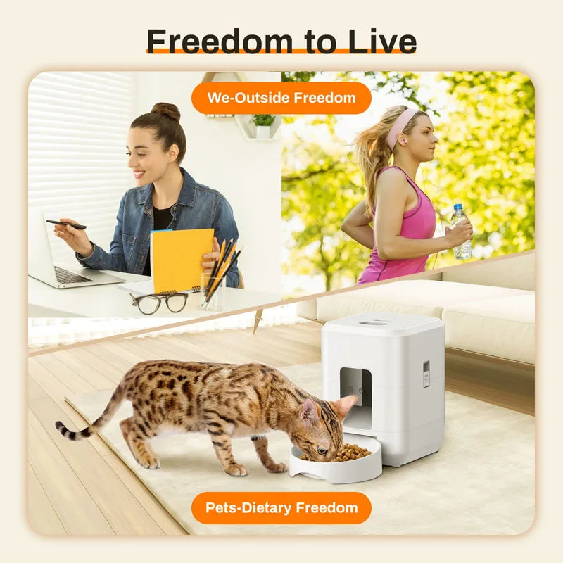 New Automatic Pet Feeder WiFi Version Automatic Cat Food Distributor Intelligently Controlled Pet Feeder Dog Feeder Pet Supplies