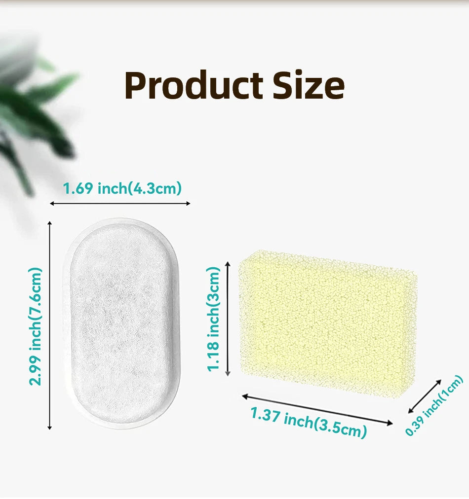ROJECO Water Fountain Replaceable Filter Only for Transparent Cat Water Fountain for Cats Drinkers Pet Dog Water Purifier Filter