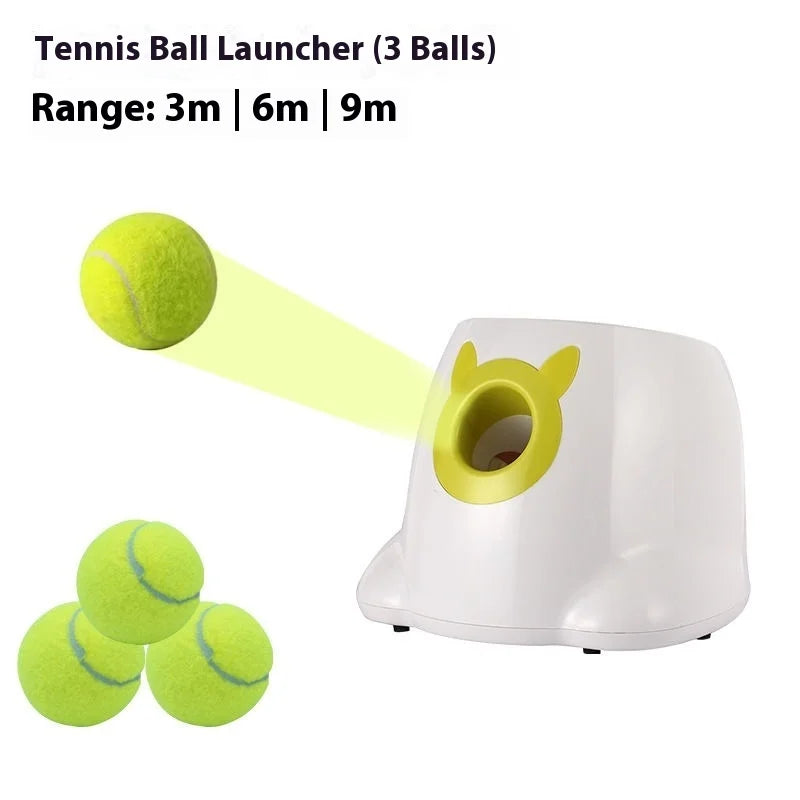 Automatic Dog Ball Launcher | Tennis Ball Thrower For Medium/Large Dogs | Interactive Fetch Toy With Smart Timer Function