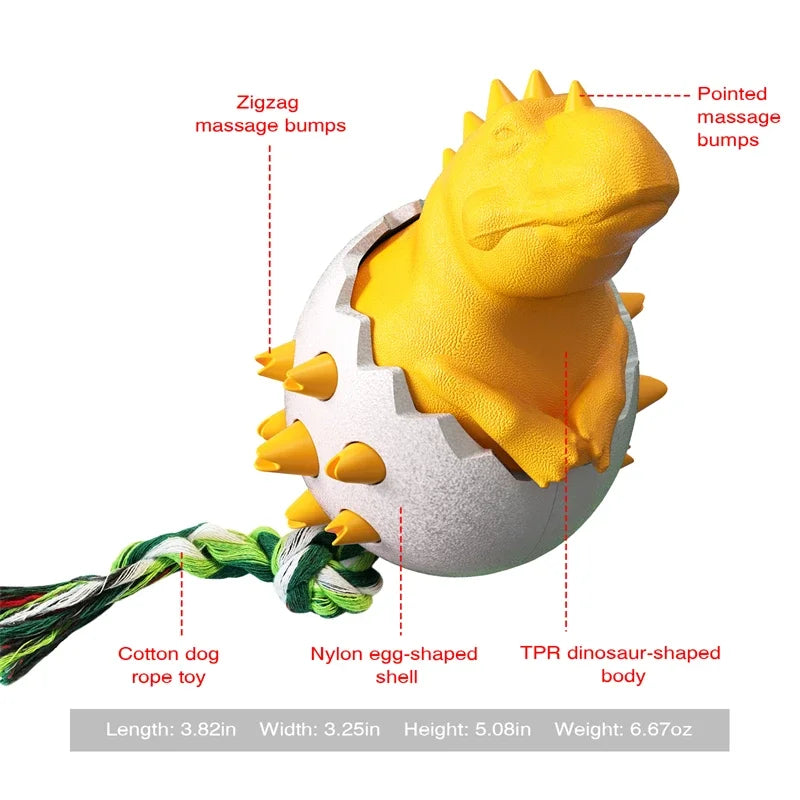Dinosaur Egg Dog Chew Toy