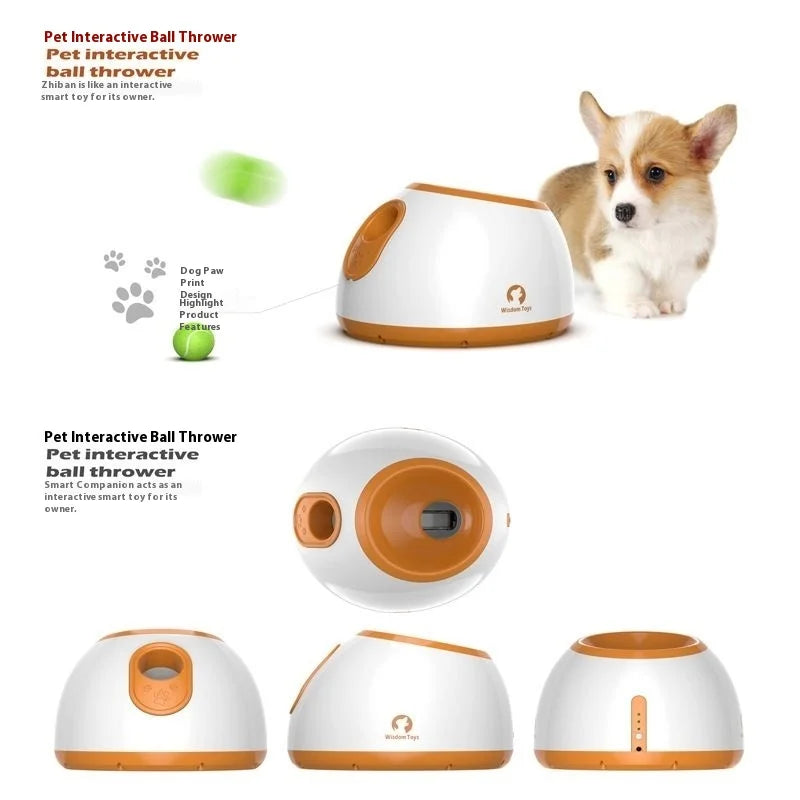 Automatic Dog Ball Launcher | Tennis Ball Thrower For Medium/Large Dogs | Interactive Fetch Toy With Smart Timer Function