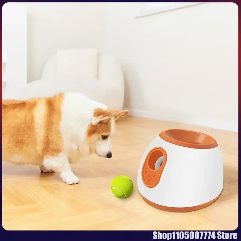 Automatic Dog Ball Launcher | Tennis Ball Thrower For Medium/Large Dogs | Interactive Fetch Toy With Smart Timer Function