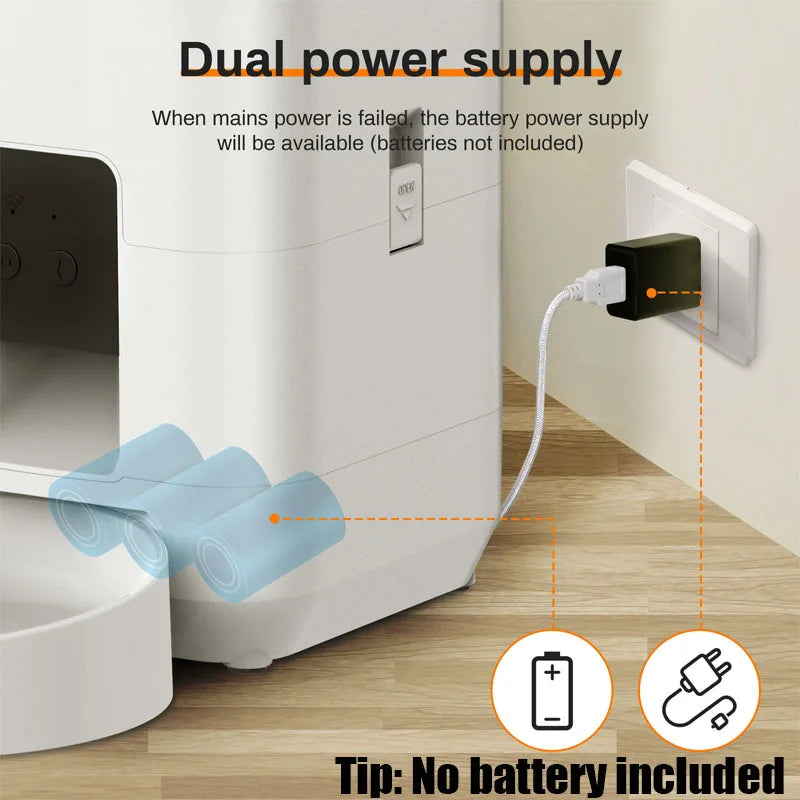 New Automatic Pet Feeder WiFi Version Automatic Cat Food Distributor Intelligently Controlled Pet Feeder Dog Feeder Pet Supplies