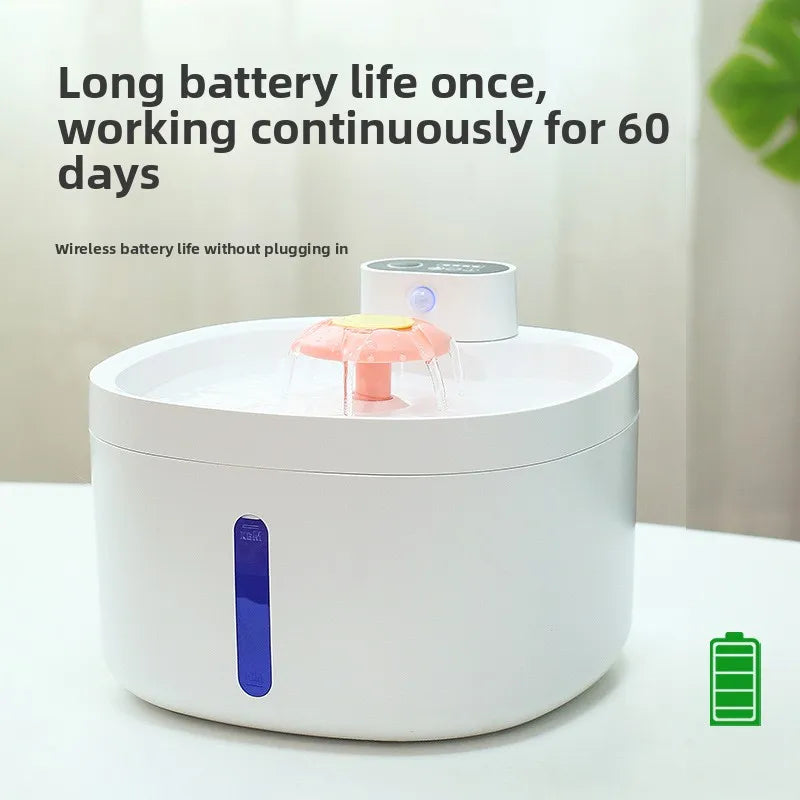 Cat mobile water dispenser wireless intelligent induction water out of the pet water dispenser large capacity