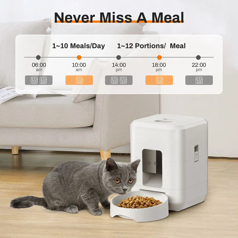 New Automatic Pet Feeder WiFi Version Automatic Cat Food Distributor Intelligently Controlled Pet Feeder Dog Feeder Pet Supplies