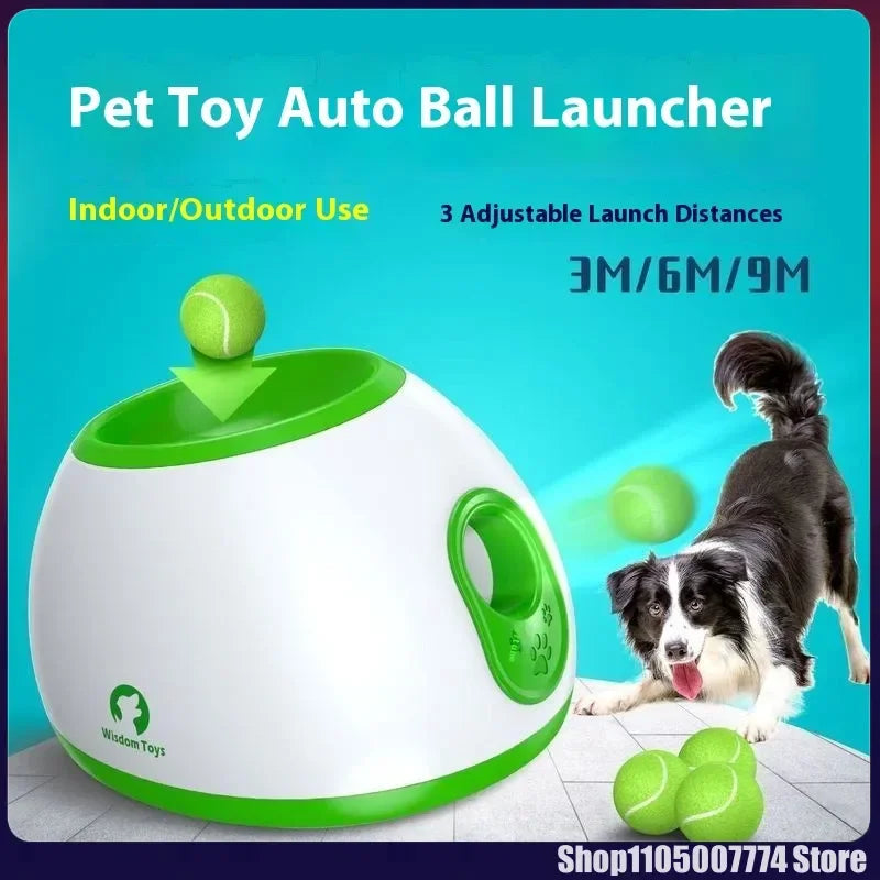 Automatic Dog Ball Launcher | Tennis Ball Thrower For Medium/Large Dogs | Interactive Fetch Toy With Smart Timer Function