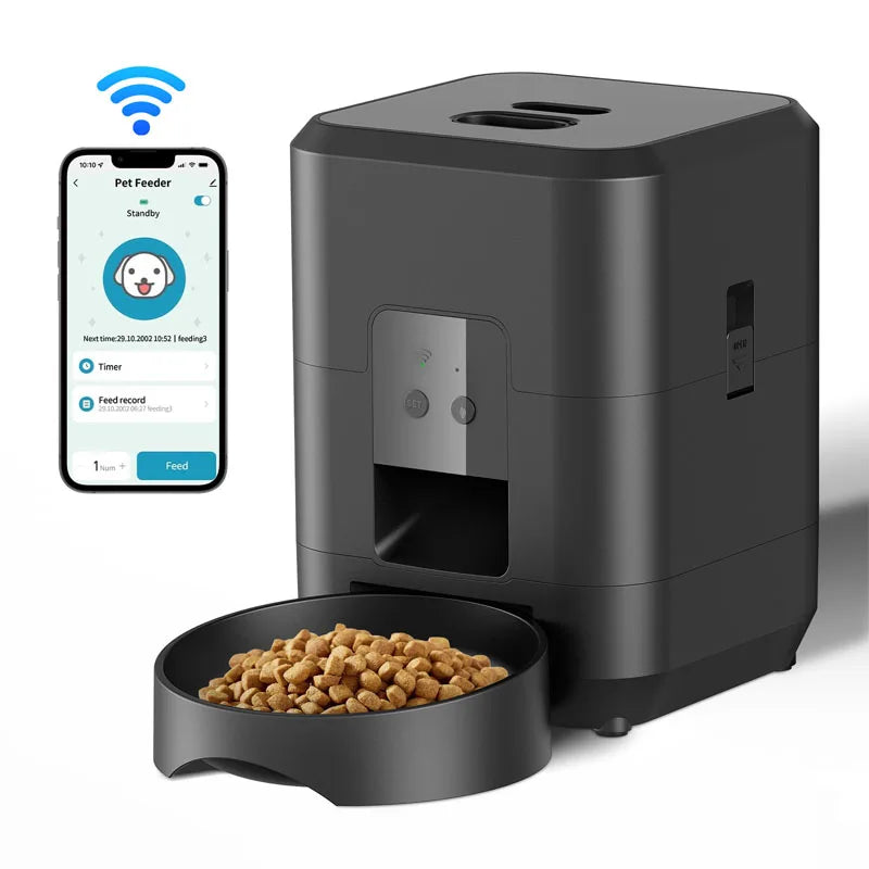 New Automatic Pet Feeder WiFi Version Automatic Cat Food Distributor Intelligently Controlled Pet Feeder Dog Feeder Pet Supplies