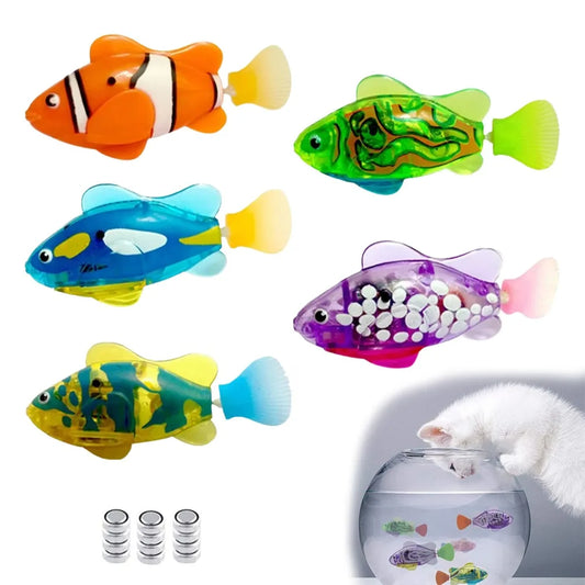 LED Robot Fish Cat Toy