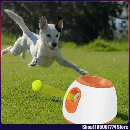 Automatic Dog Ball Launcher | Tennis Ball Thrower For Medium/Large Dogs | Interactive Fetch Toy With Smart Timer Function