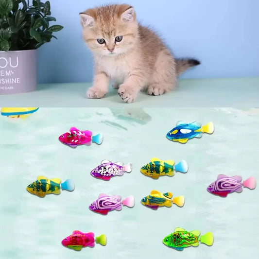 LED Robot Fish Cat Toy